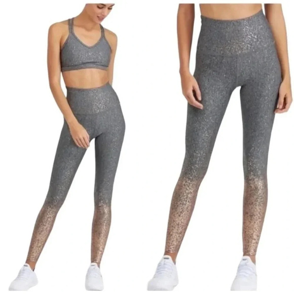 Beyond Yoga Alloy Ombre Speckled High Waisted Midi Legging Size Small - Picture 12 of 12